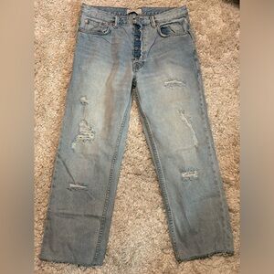 We the Free Distressed Straight Leg Denim - Size 27
